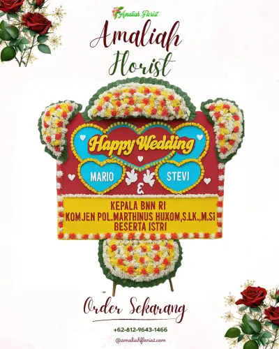 Karangan Papan Bunga Pernikahan di Temanggung